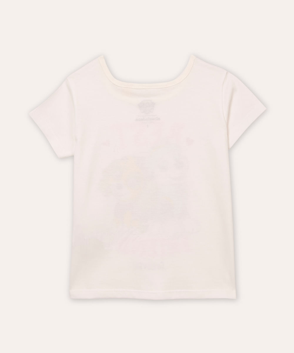 blusa infantil de algodão skye e everest com glitter off white