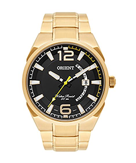 relógio orient analógico calendário mgss1159p2kx dourado