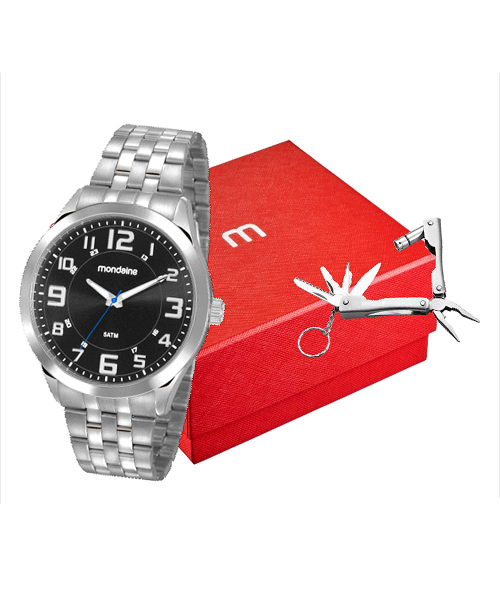 relógio mondaine analógico 99421g0mvne1kr prateado