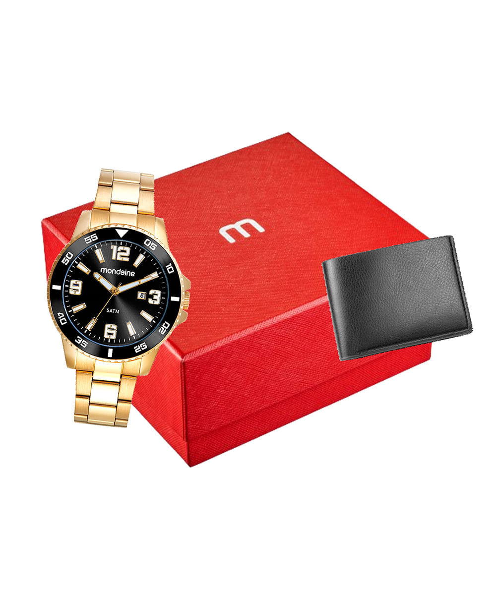 relógio mondaine analógico 83509gpmvde1k dourado