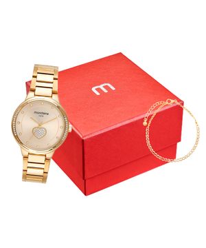 relógio mondaine analógico 32684lpmvde1k dourado
