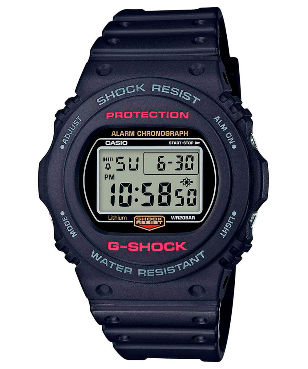 relógio casio digital dw 5750e 1dr - preto