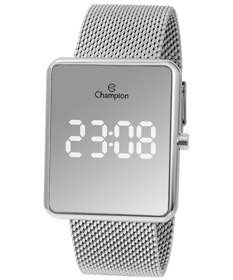 relógio champion digital ch40080s prateado