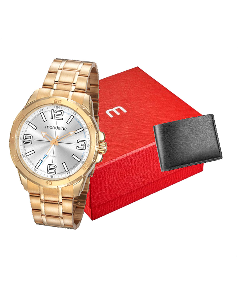 relógio mondaine analógico 53832gpmvde2kh - dourado