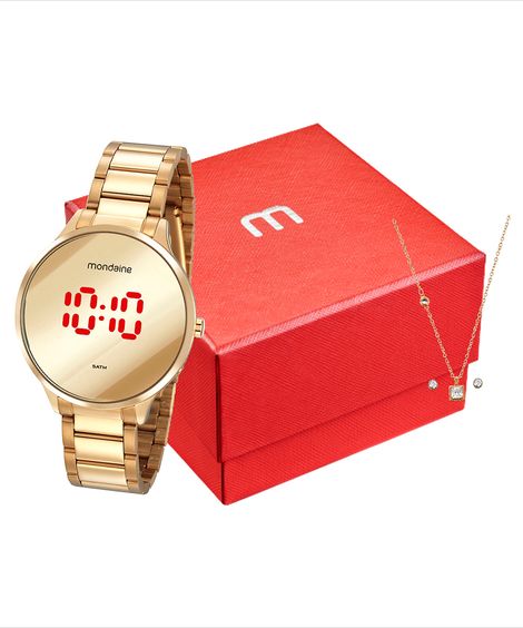 relógio mondaine digital 32060lpmvde1kg dourado