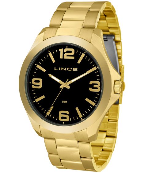 relógio masculino lince analógico mrg4545l p2kx dourado