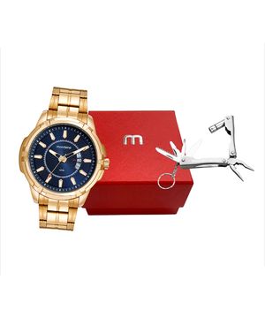 relógio mondaine analógico calendário 99671gpmvde3ka dourado