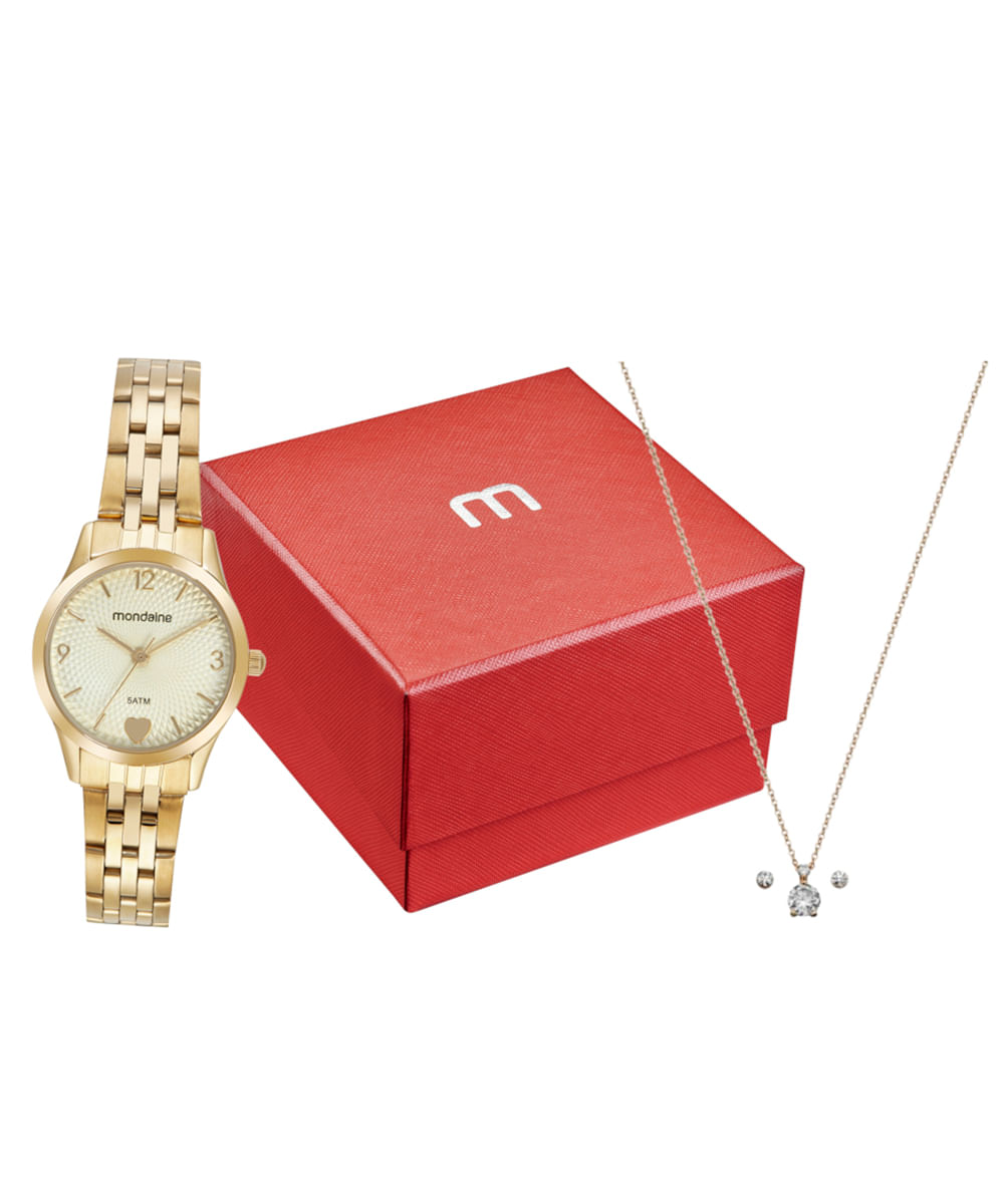 relógio mondaine analógico 32795lpmkde1k1 dourado