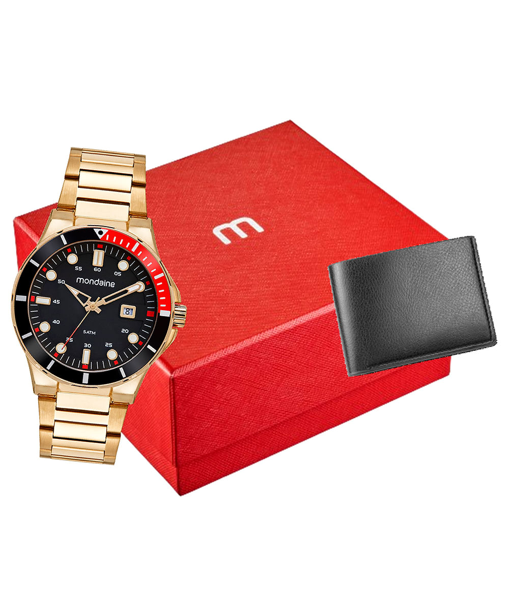 relógio mondaine analógico 32569gpmvde1k dourado