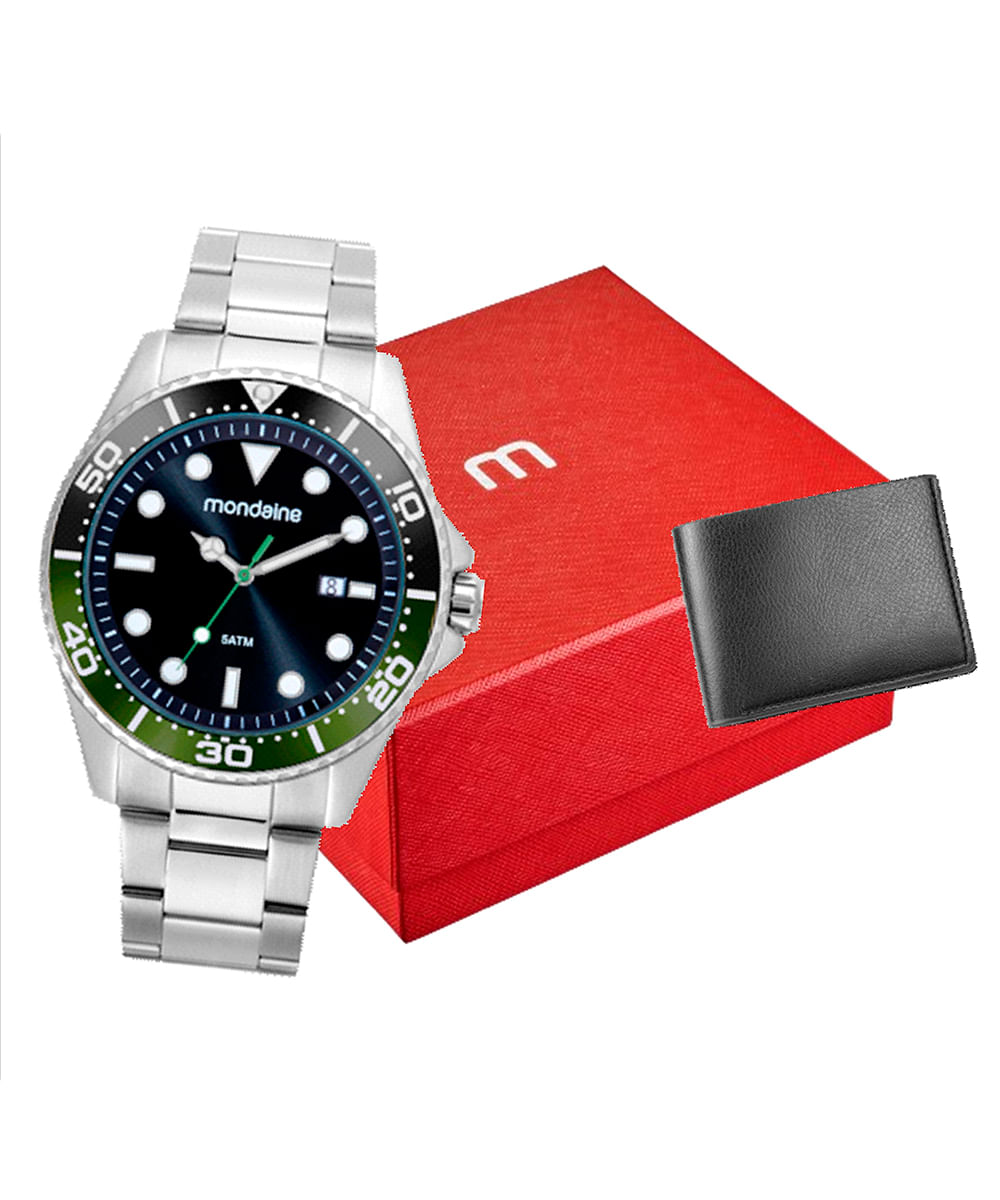 relógio mondaine analógico 32507g0mvne1k prateado