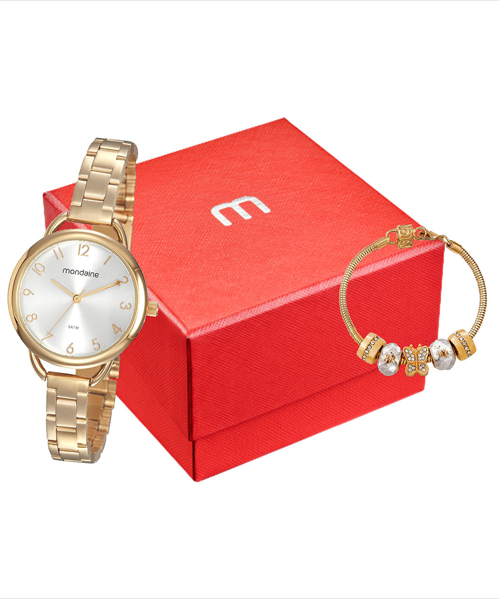 relógio mondaine analógico 32154lpmvde2kf dourado