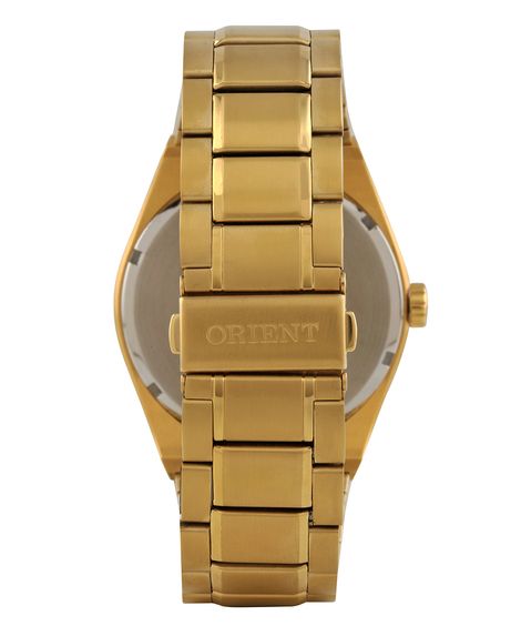 relógio masculino orient analógico calendário mgss1151 d2kx dourado
