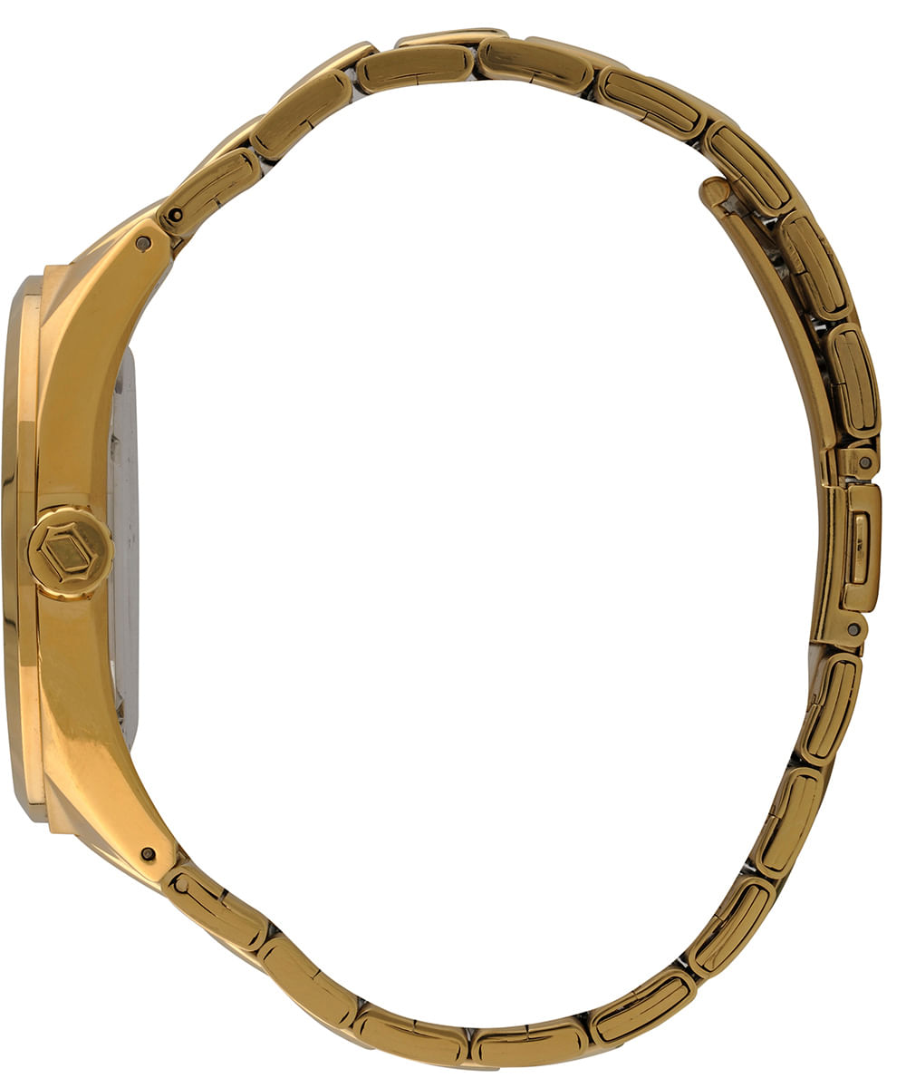 relógio masculino orient analógico calendário mgss1151 d2kx dourado