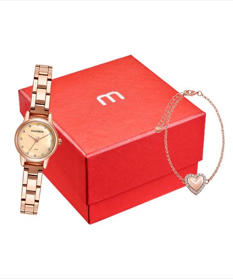 relógio mondaine analógico 32531lpmvre2k rosa