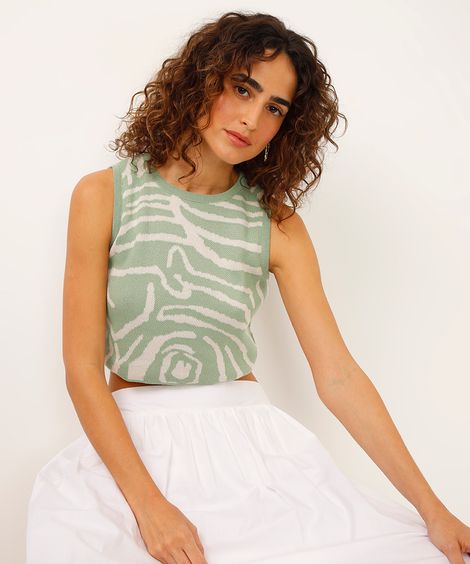 cropped de tricot jade marangolo verde