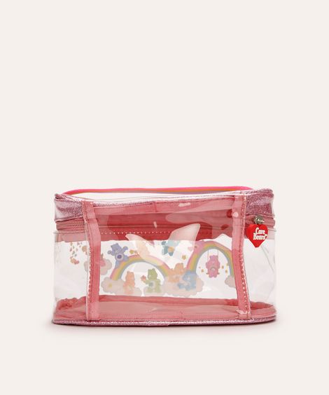nécessaire ursinhos carinhosos com glitter rosa