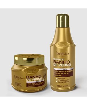 Kit Especial Banho de Verniz com Shampoo 300ml Máscara 250g