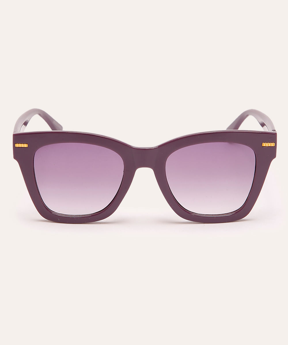 óculos de sol quadrado roxo