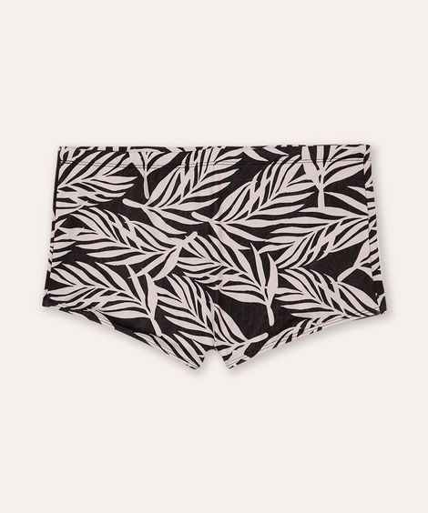 sunga boxer folhagem proteção uv cinza