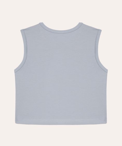 cropped infantil de algodão azul