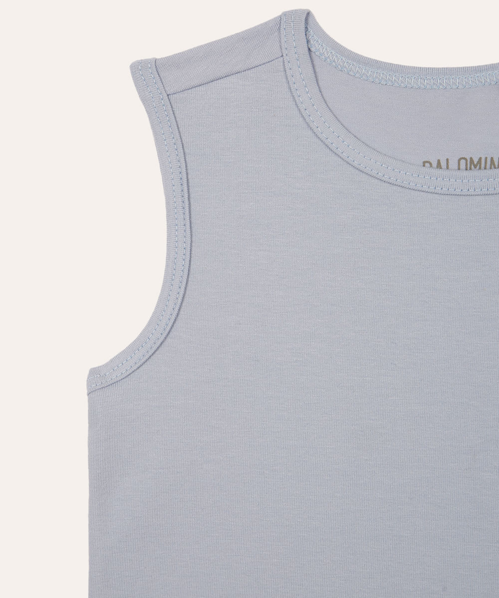 cropped infantil de algodão azul