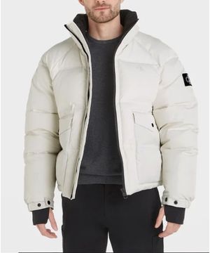 Parka Masculina Bolso Cargo Calvin Klein Jeans Off White