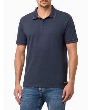 Polo Masculina Etiqueta Recouro Calvin Klein Jeans Marinho