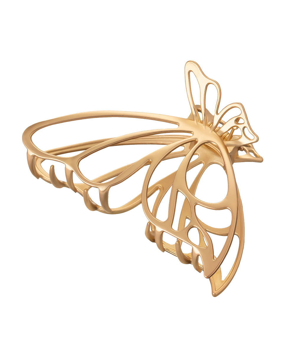 presilha de cabelo borboleta pequena proart dourada