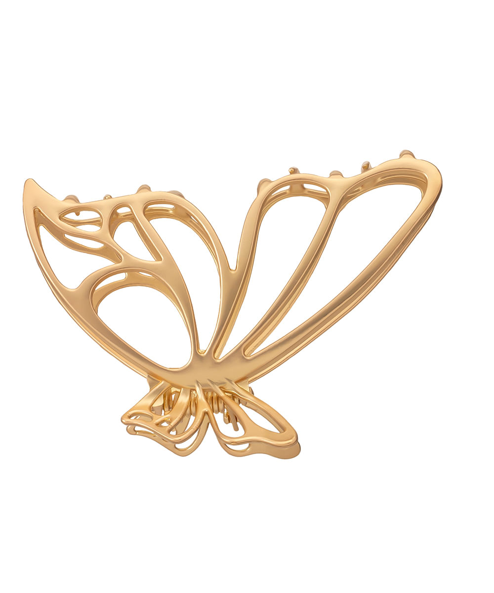presilha de cabelo borboleta pequena proart dourada