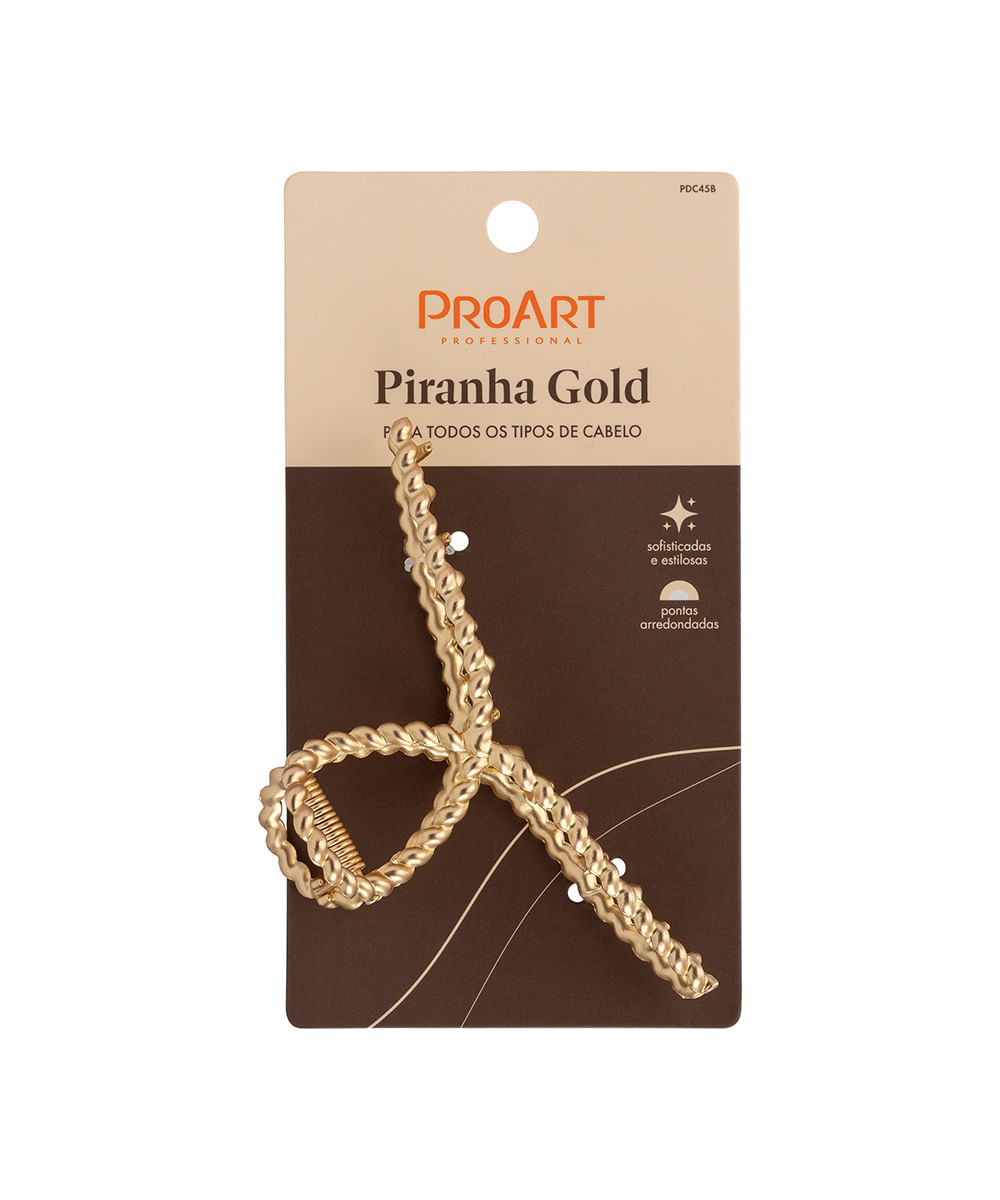 presilha de cabelo trança proart dourada
