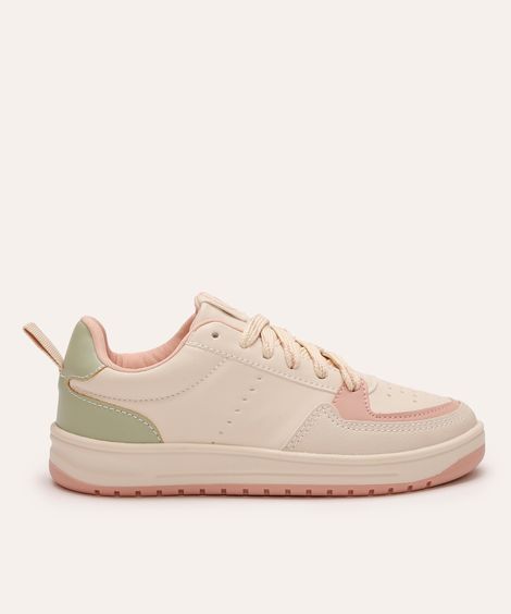 tênis com recortes infantil off white