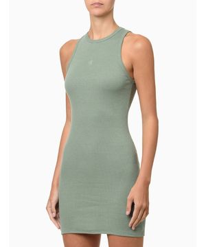 Vestido Feminino Logo Peito Verde Calvin Klein