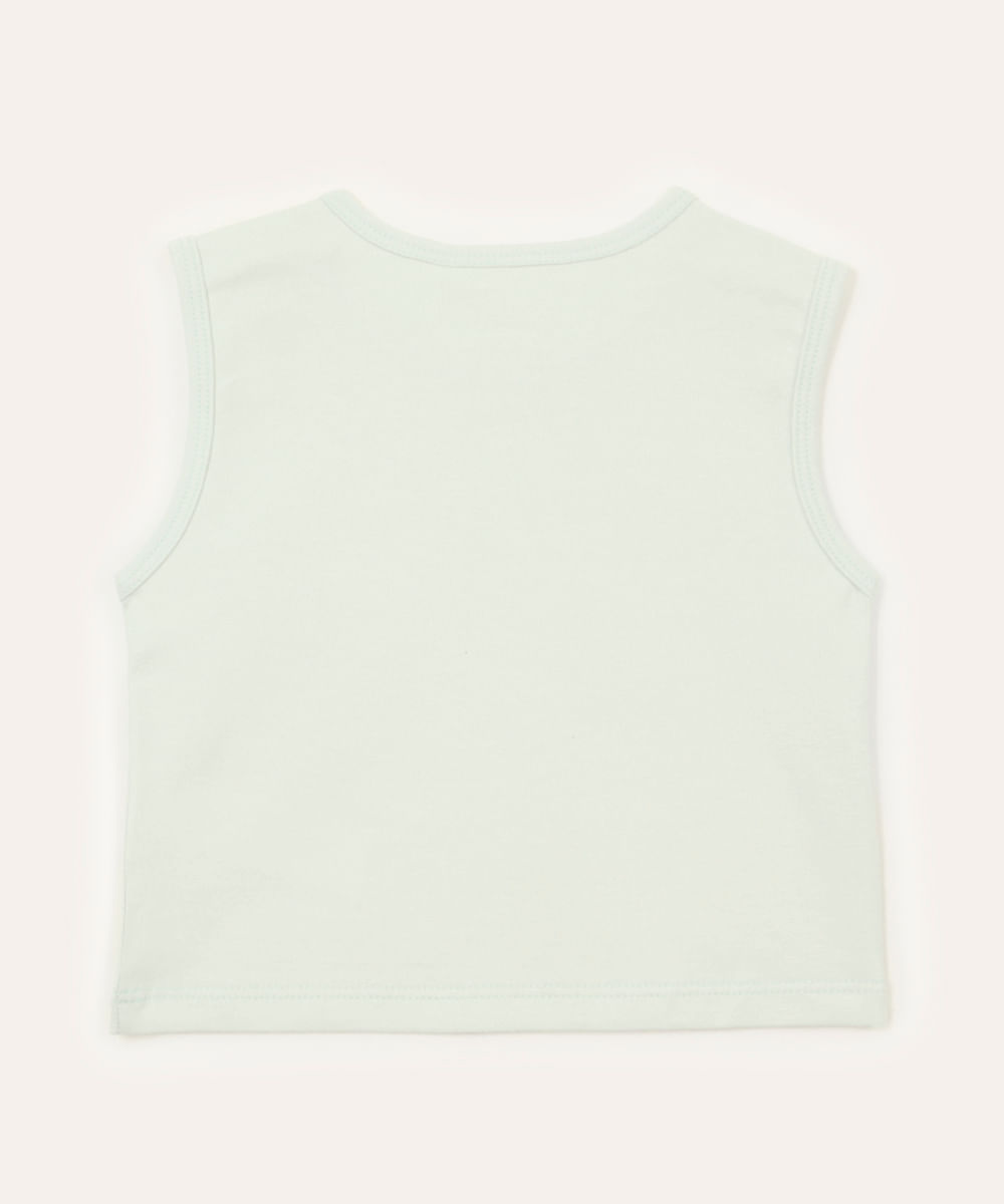 cropped infantil de algodão verde