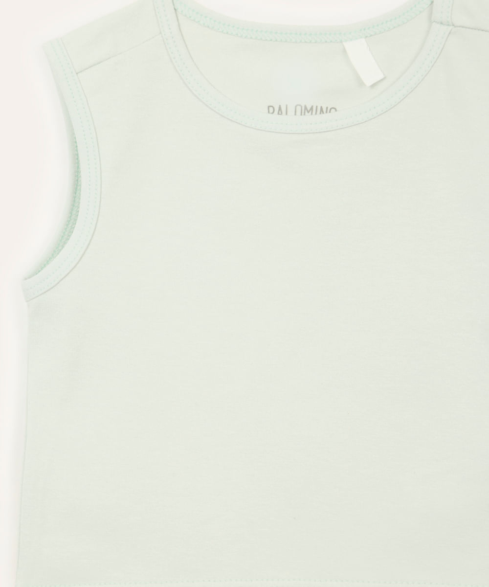 cropped infantil de algodão verde