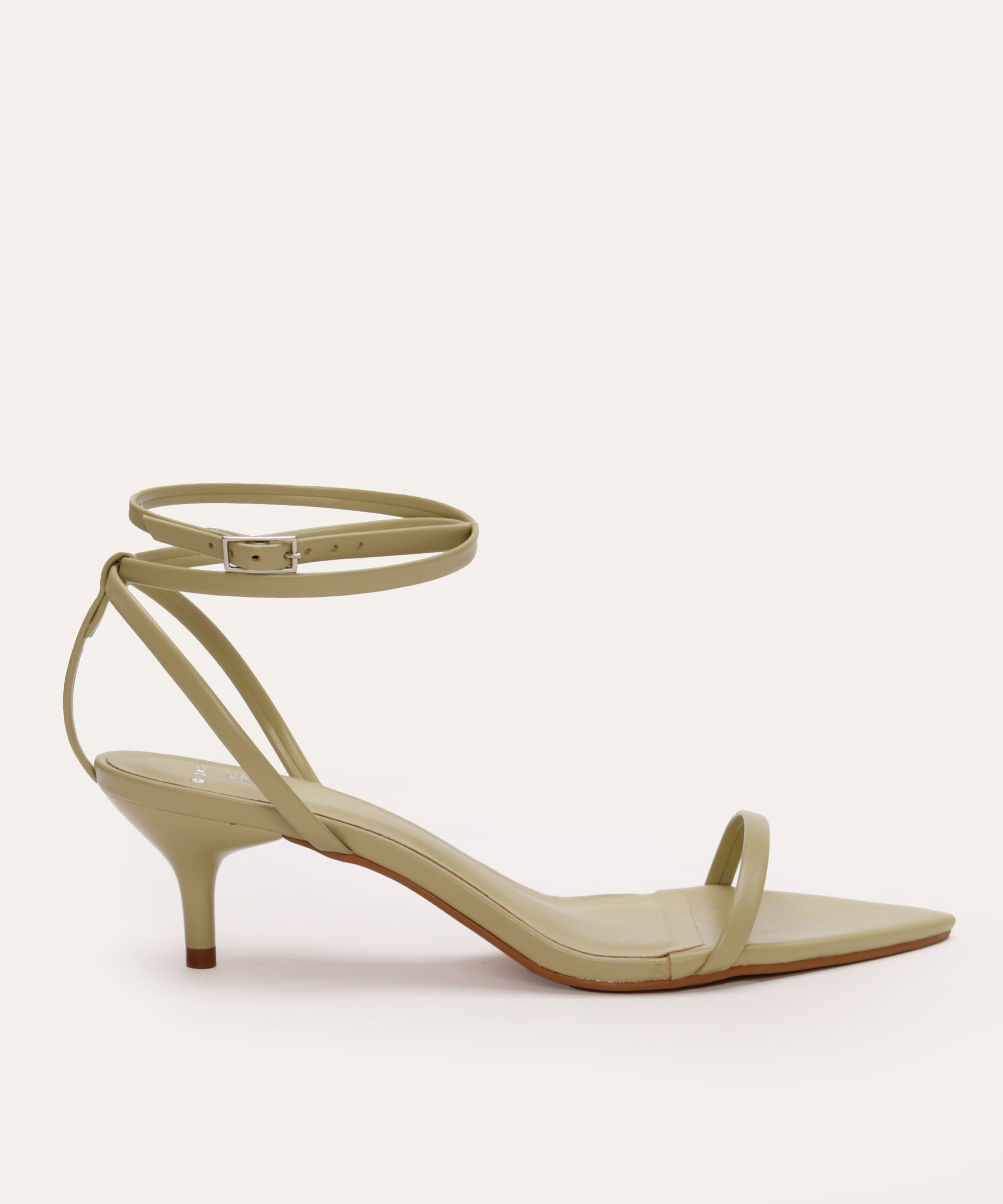 Cea Sandalia C&A Sandália Salto Médio Bloco Via Uno Off White