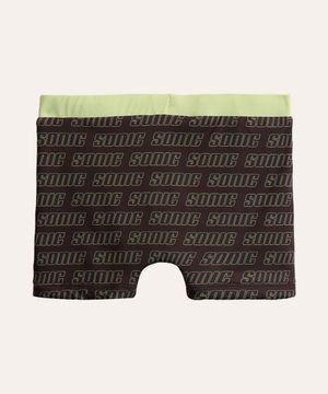 sunga infantil boxer sonic cinza