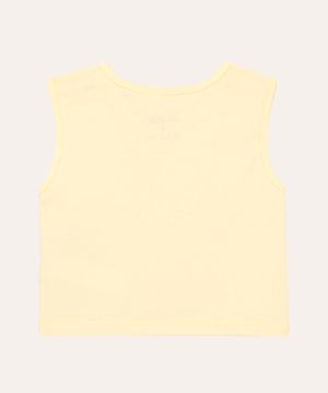 cropped infantil de algodão amarelo