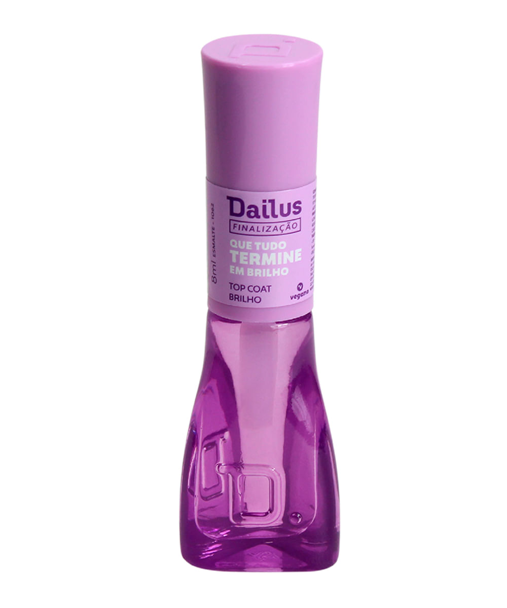 esmalte dailus top coat brilho que tudo termine em brilho