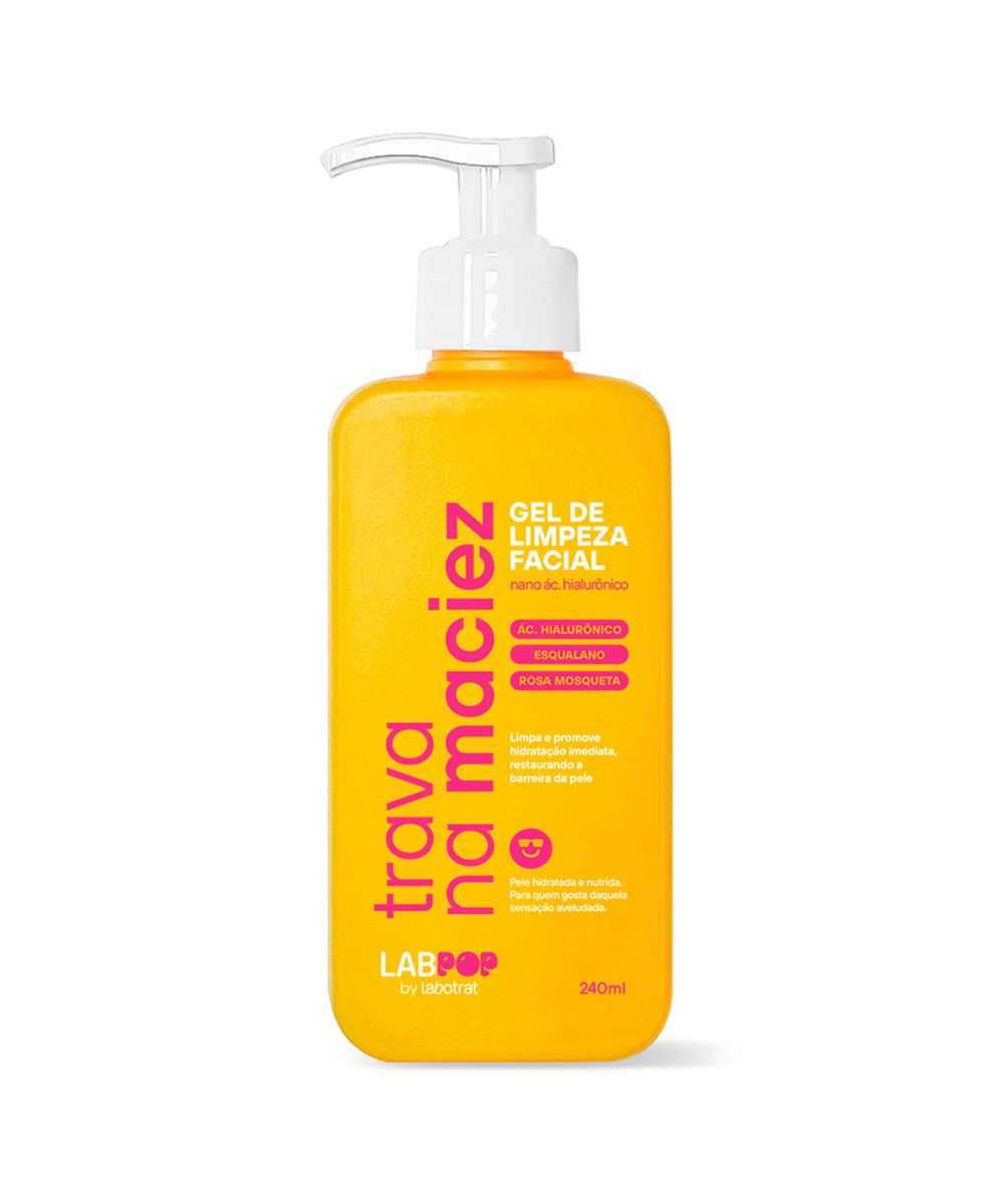 gel de limpeza facial trava na maciez labpop