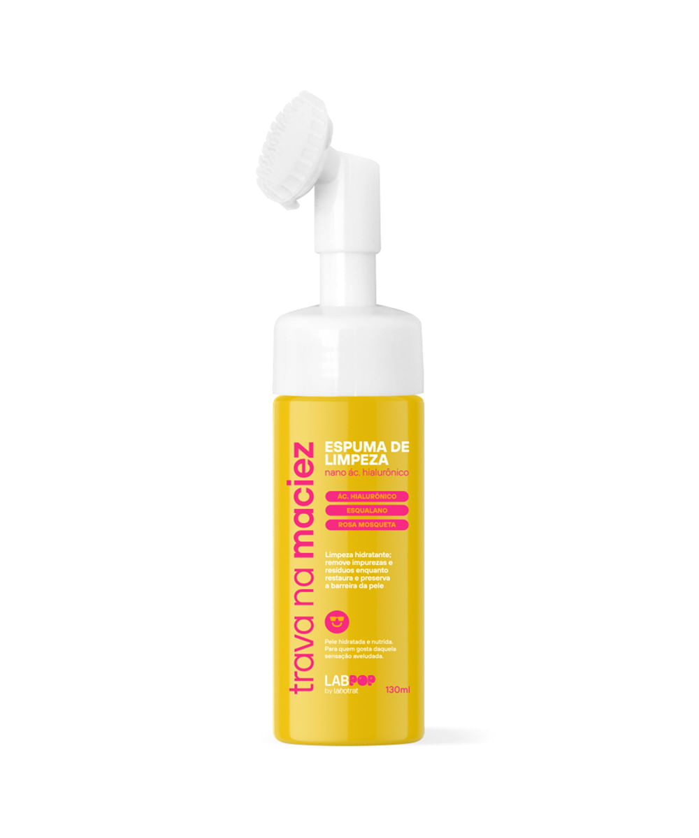 espuma de limpeza trava na maciez labpop