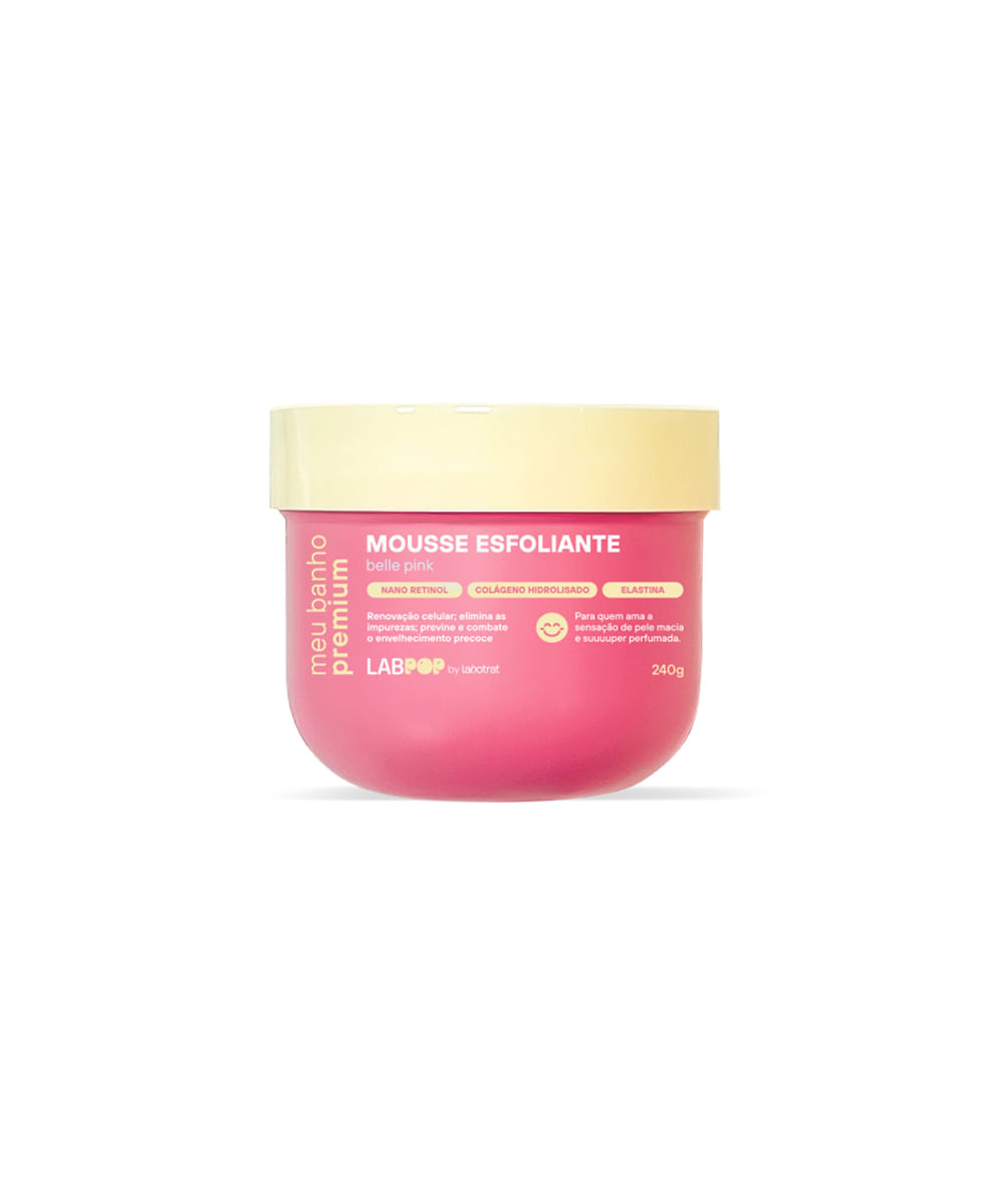mousse esfoliante belle pink labpop