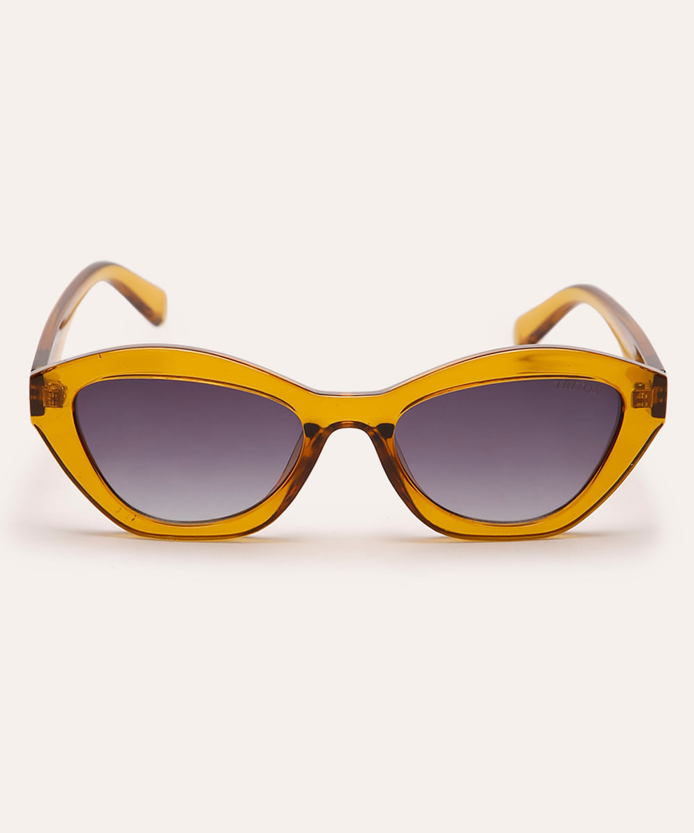 óculos de sol gatinho triton amarelo