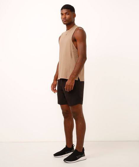 short running bolso com zíper esportivo - preto