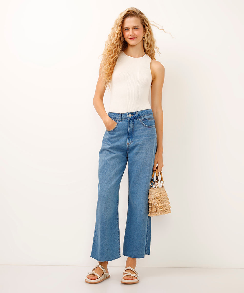 body cavado de poliamida texturizado off white