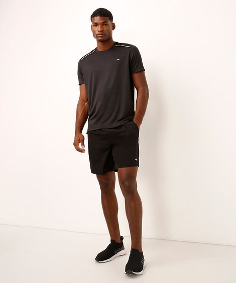 short com bolsos esportivo - preto