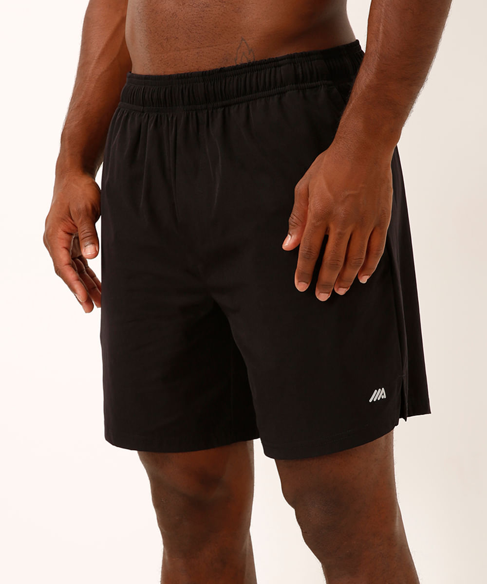 short com bolsos esportivo - preto