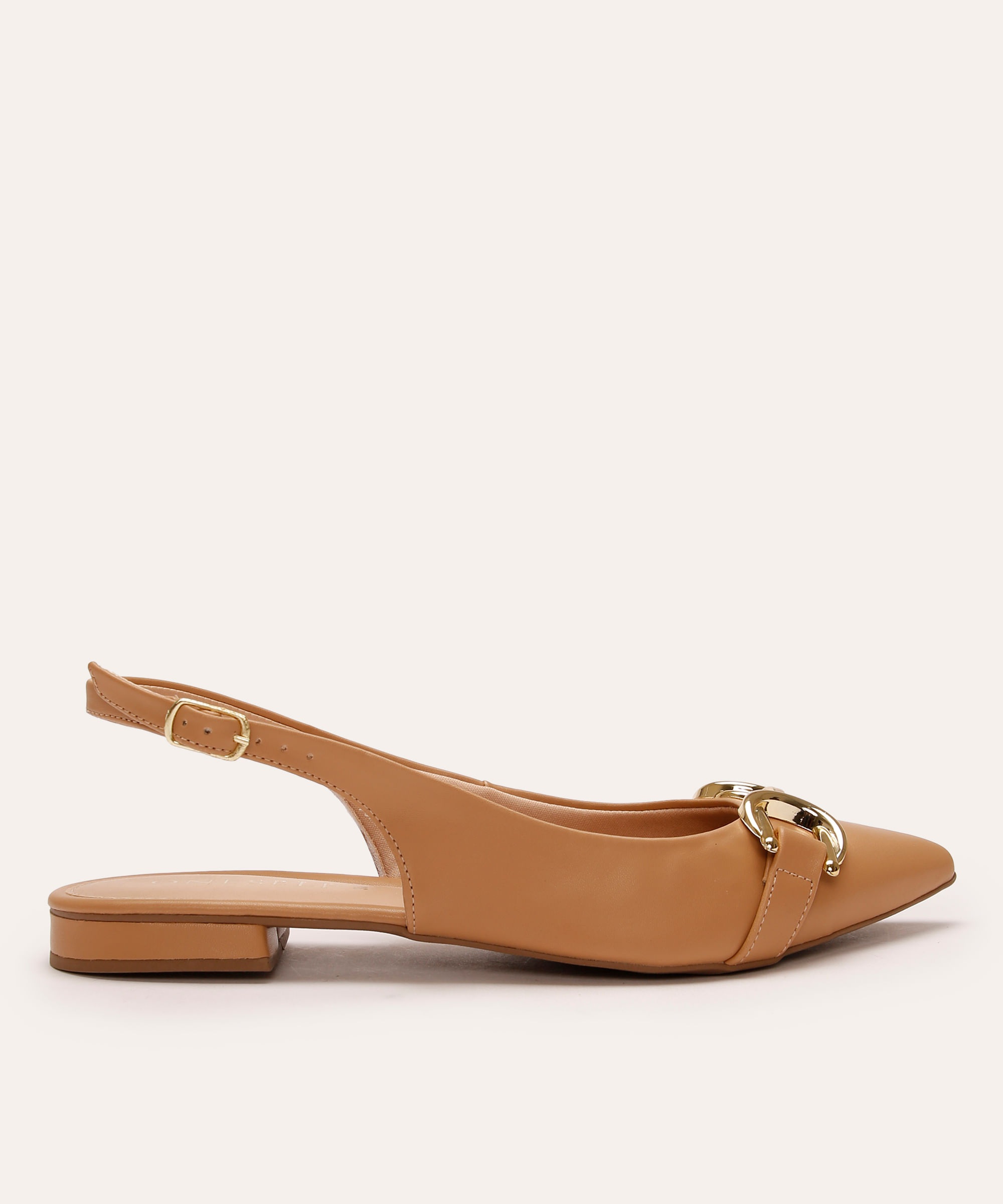 sapatilha com fivela oneself bege