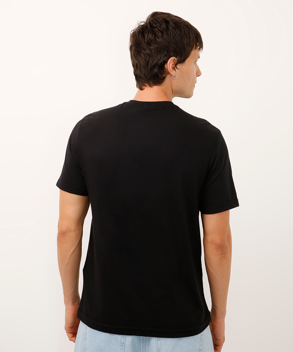 camiseta relaxed de algodão tupac preta