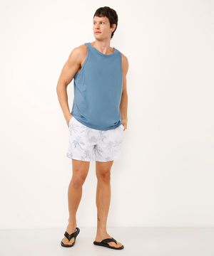 short cós elástico coqueiros branco