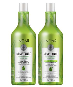 kit inoar resistance bambu shampoo e condicionador